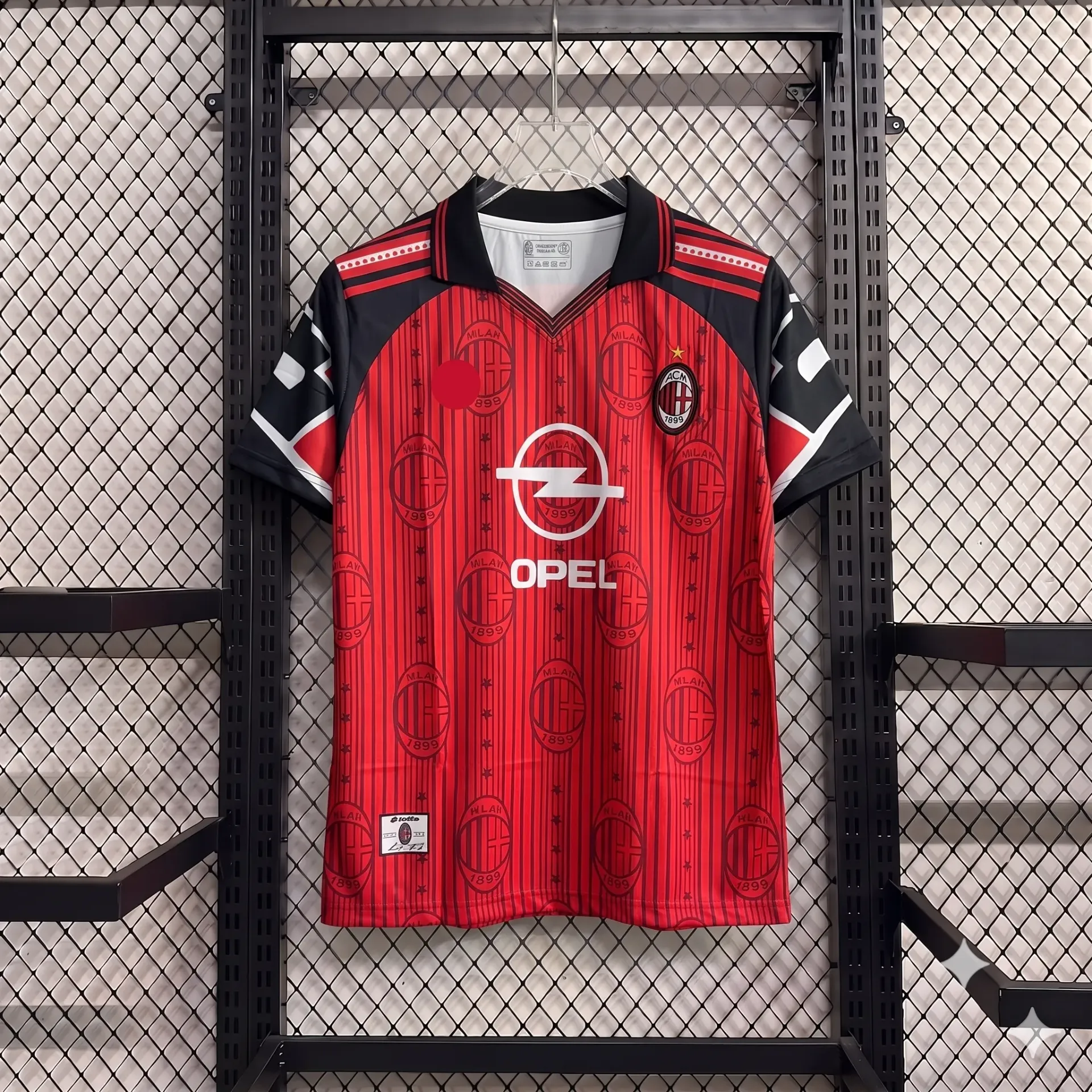 ACMILAN 1997-98 HOME KIT MALDINI POLO EMBROIDERY (S)
