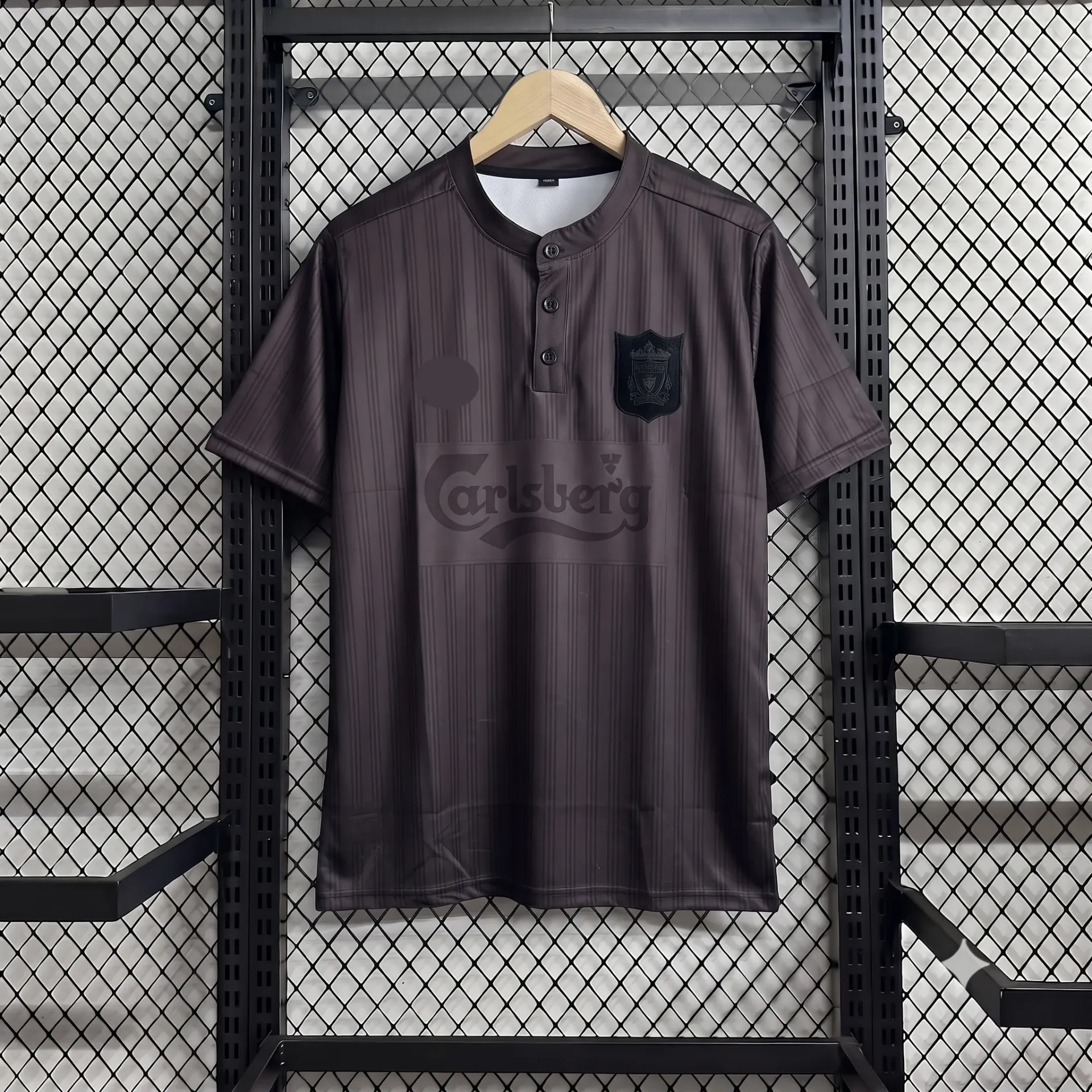 LIVERPOOL 1995 BLACK KIT POLO EMBROIDERY PREMIUM