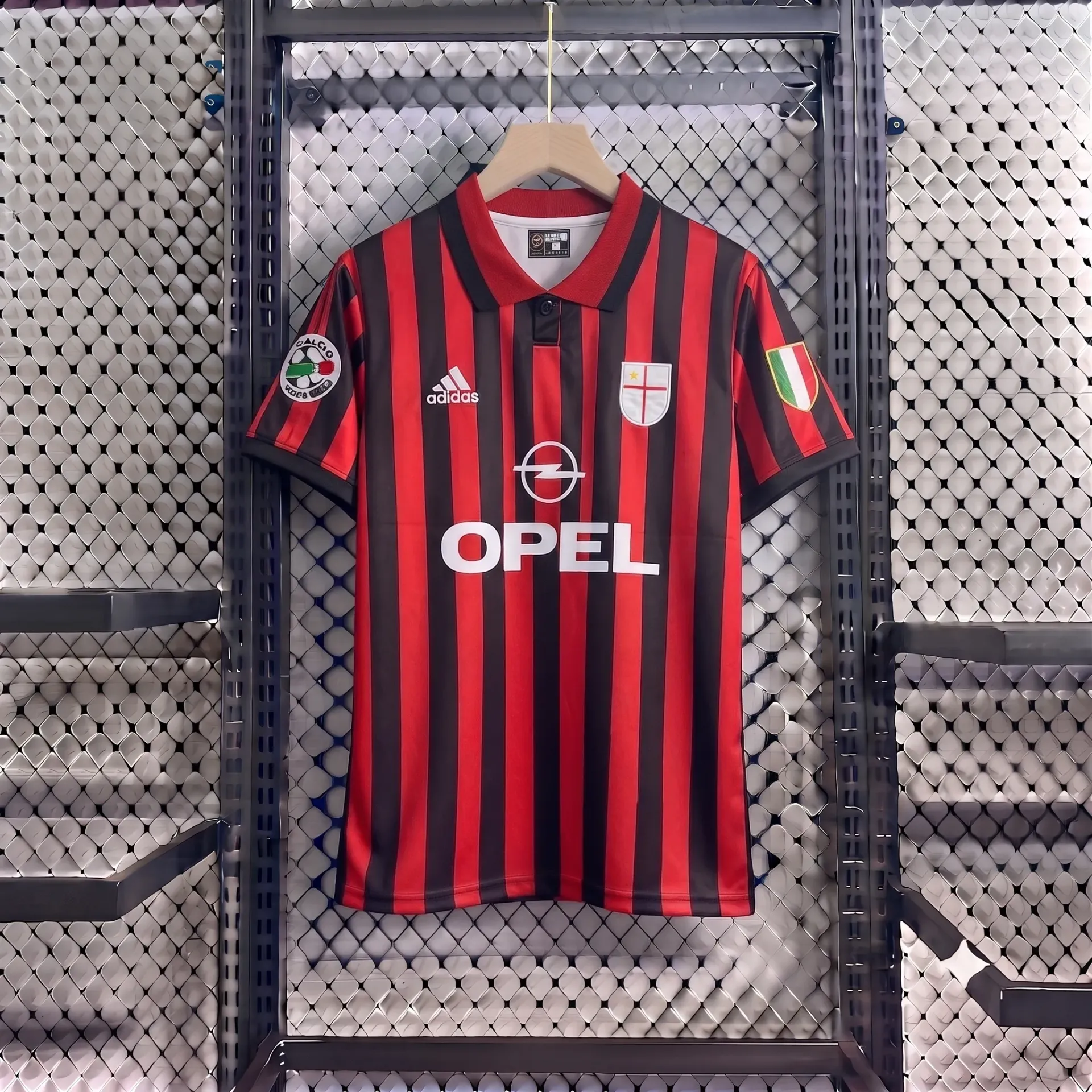 ACMILAN 1999-2000 HOME KIT MALDINI POLO EMBROIDERY (XL)