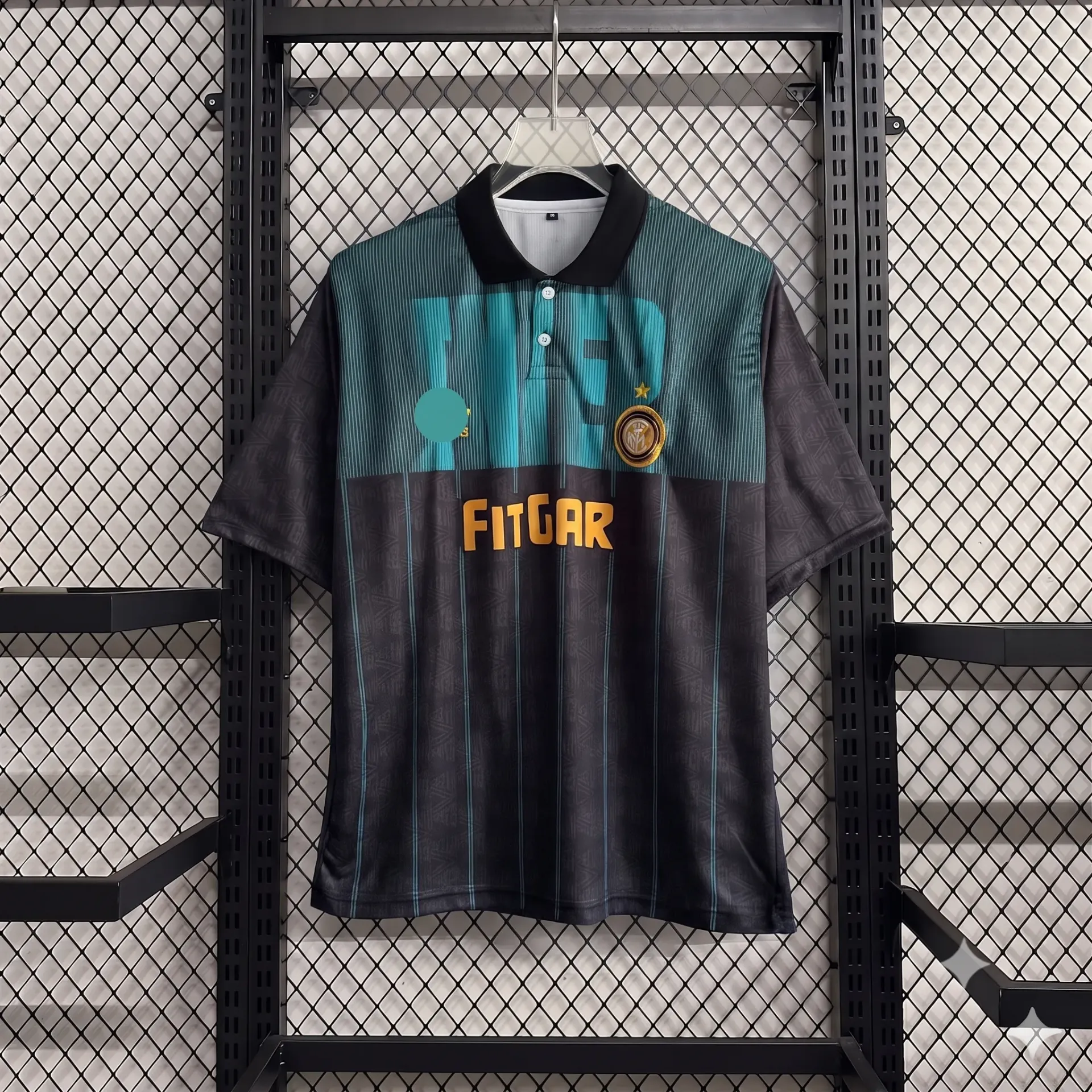 INTERMILAN 1991 KIT RUMMENIGGE FIVESLEEVE POLO EMBROIDERY (S)