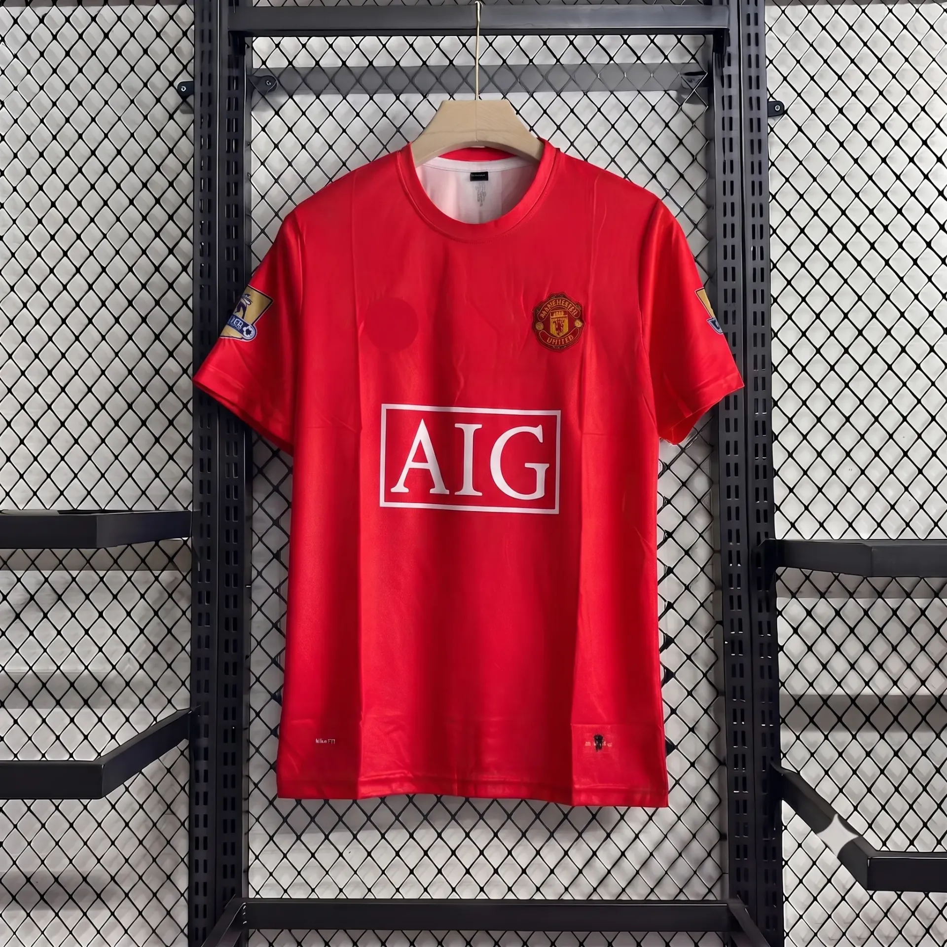 MANCHESTER UNITED 2007-08 HOME KIT RONALDO EMBROIDERY PREMIUM (S)