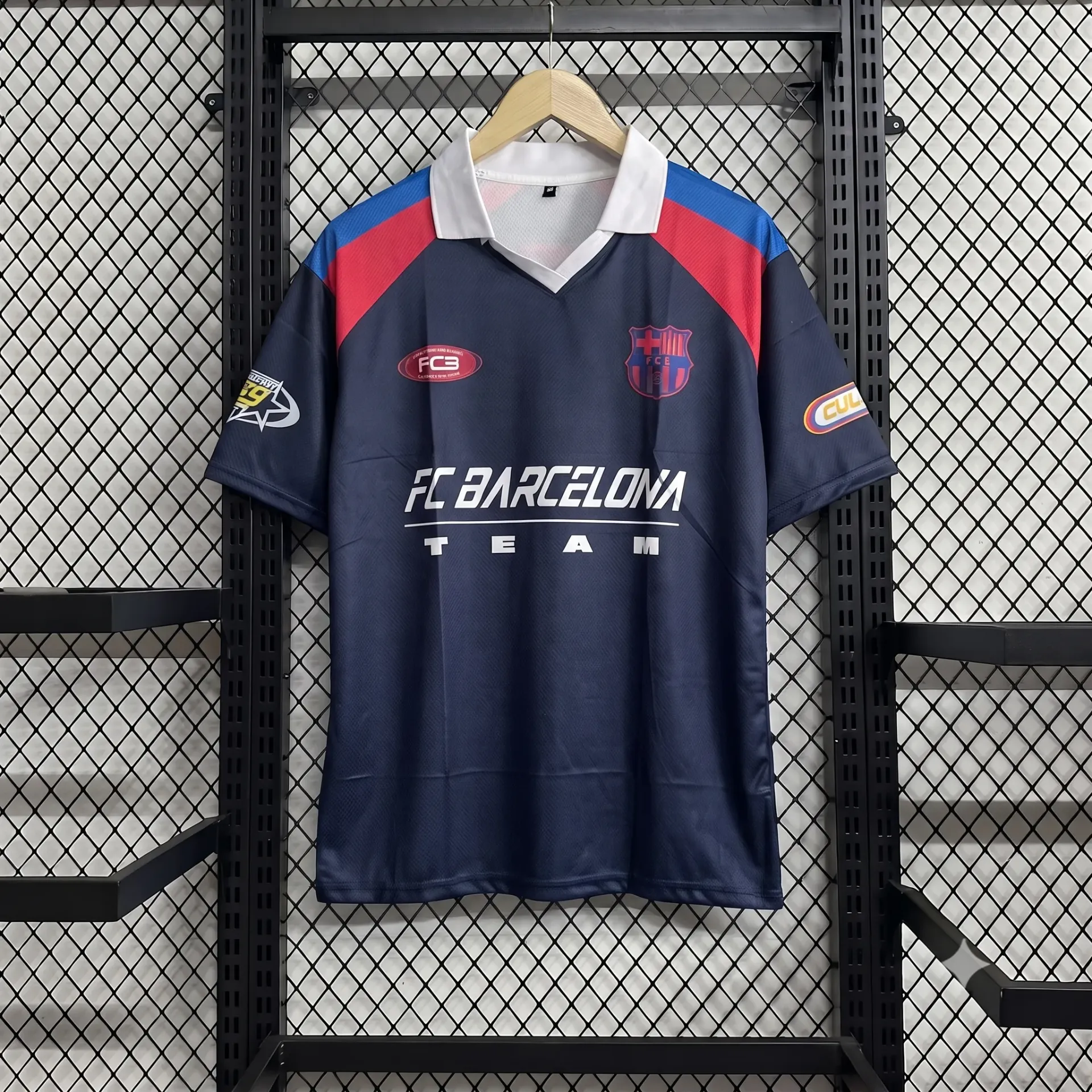 BARCELONA ANTHRACITE RACING FIVESLEEVE POLO