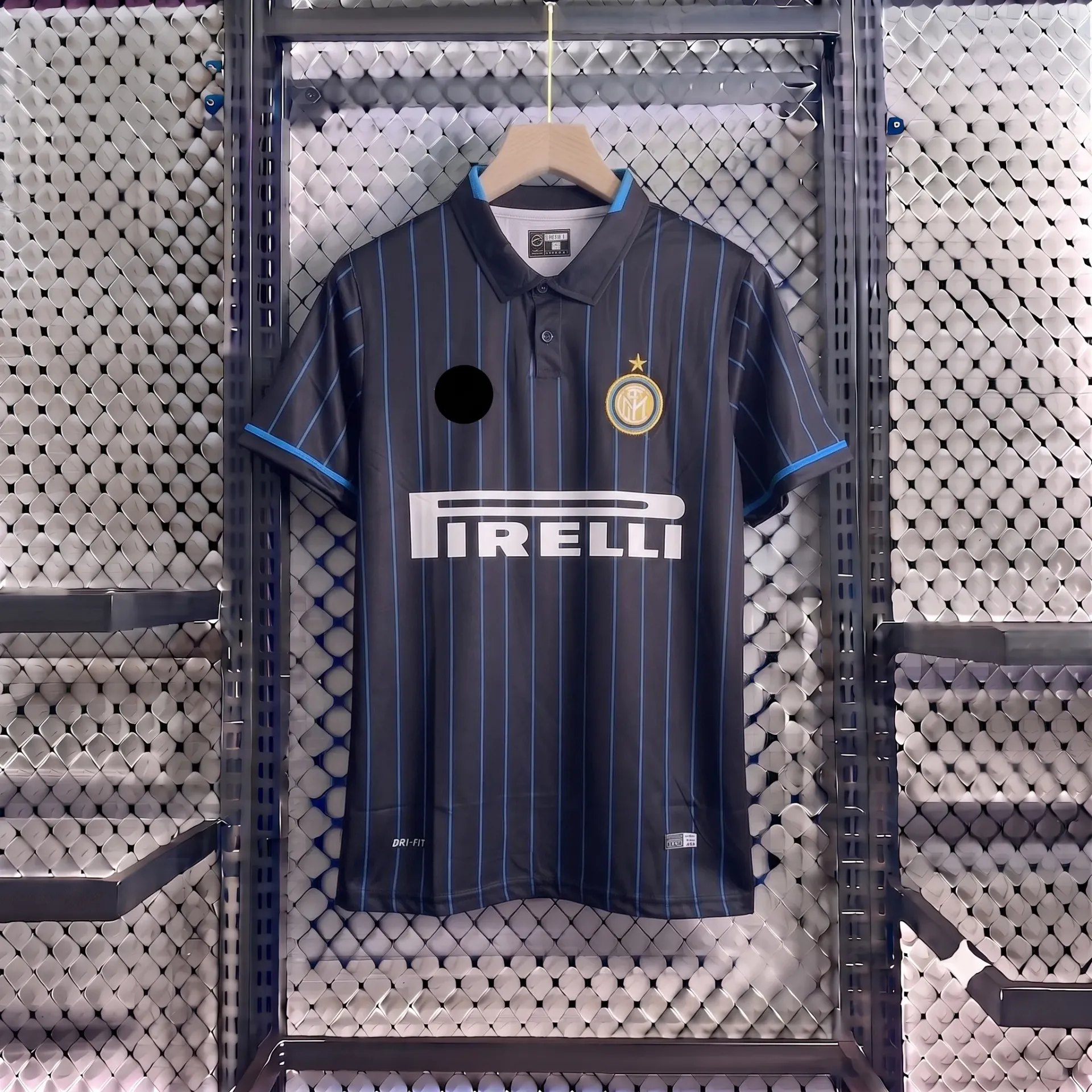 INTERMILAN 2014-15 HOME KIT ICARDI POLO EMBROIDERY PREMIUM (S)