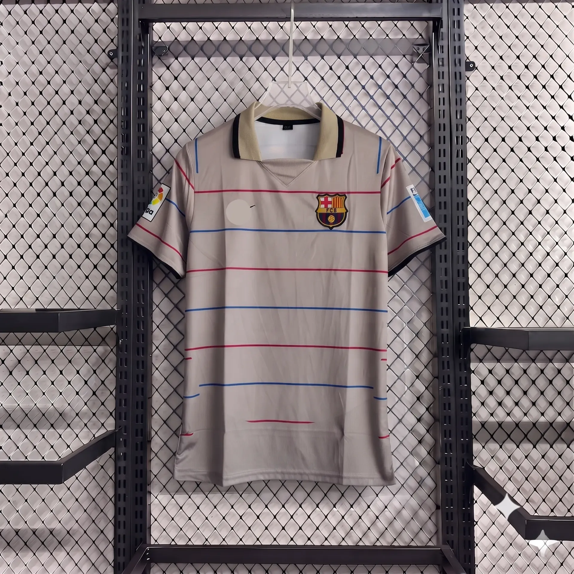 BARCELONA 2003-04 AWAY KIT MESSI POLO EMBROIDERY PREMIUM