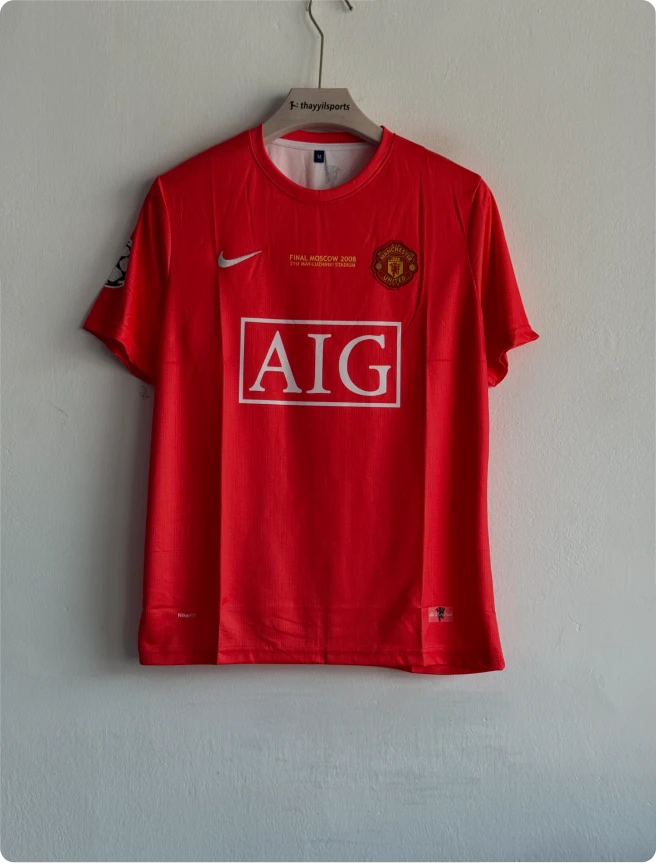 MANCHESTER UNITED 2007-08 HOME KIT RONALDO EMBROIDERY (S)
