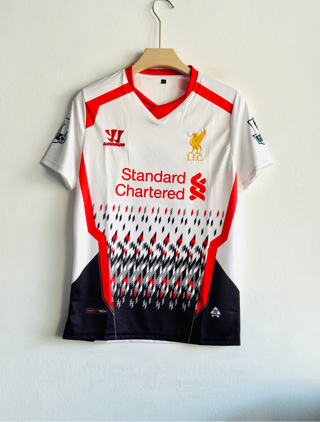 LIVERPOOL 2013-14 AWAY KIT GERRARD EMBROIDERY PREMIUM (M)
