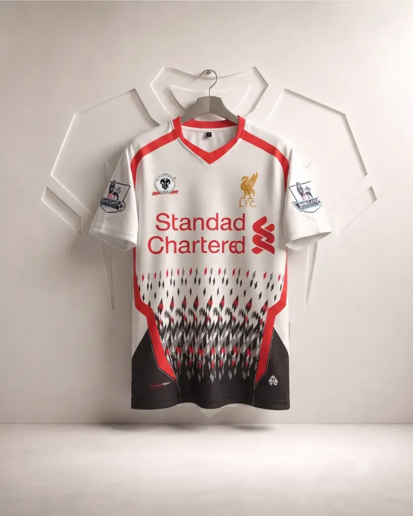 LIVERPOOL 2013-14 AWAY KIT GERRARD EMBROIDERY PREMIUM (M)