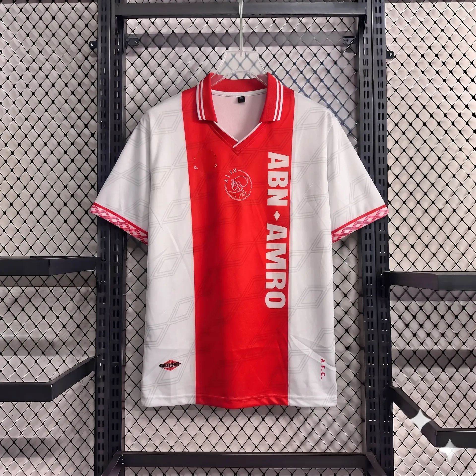 AJAX 1996-1997 HOME KIT IBRAHIMOVIC FIVESLEEVE POLO (M)