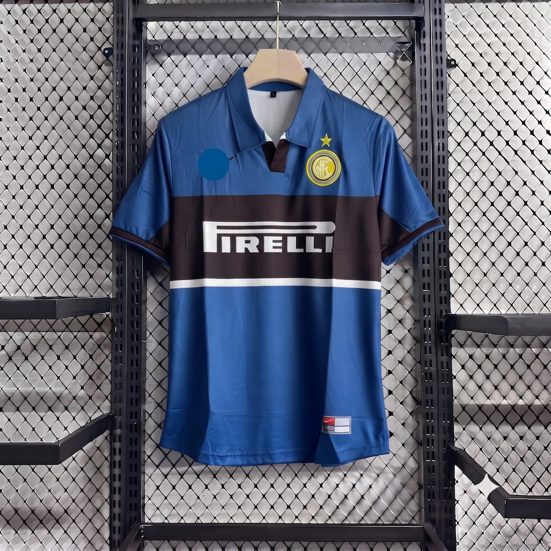 INTERMILAN 1998-99 THIRD KIT ZANETTI POLO EMBROIDERY PREMIUM (S)