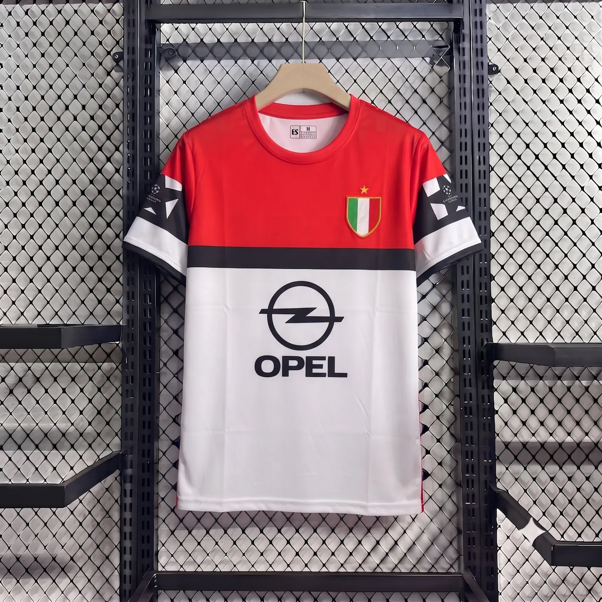 ACMILAN 1994-95 AWAY KIT MALDINI FIVESLEEVE POLO EMBROIDERY PREMIUM (M)