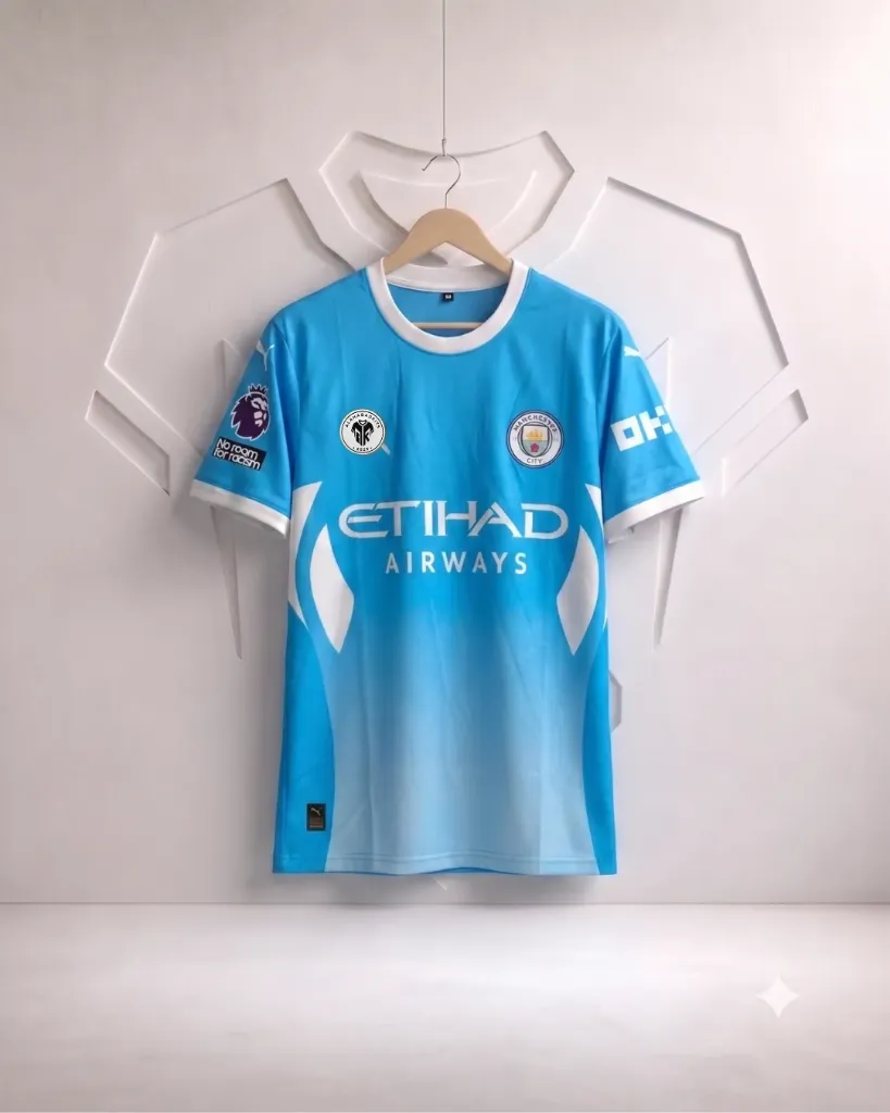 MAN CITY 2026-27 SEASON HOME JERSEY, HALF SLEEVE EMBROIDERY