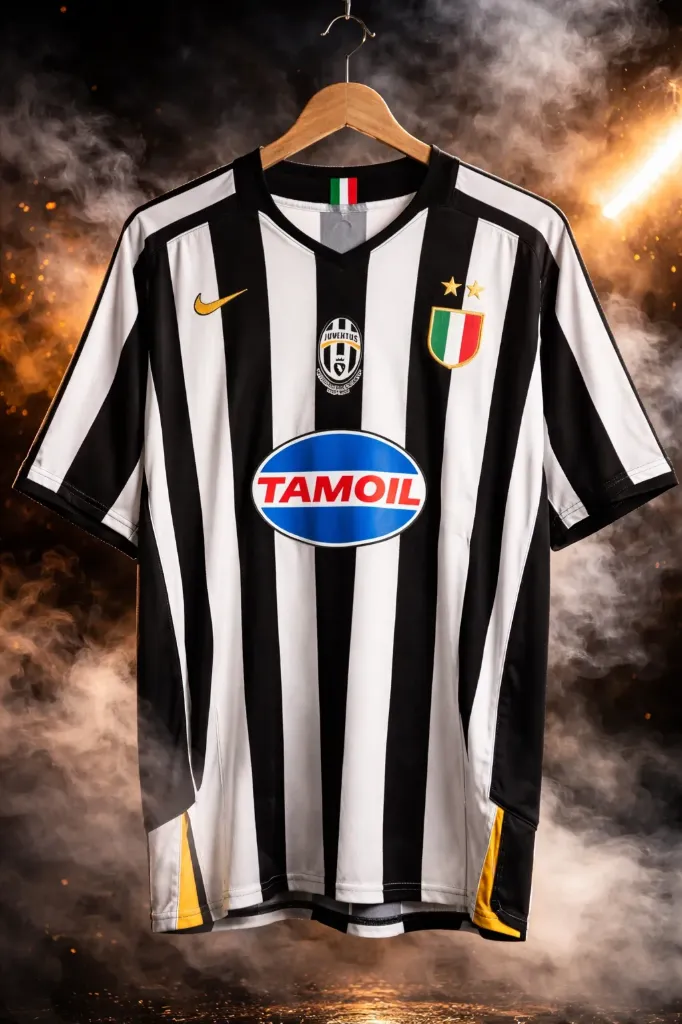 JUVENTUS 2005-06 HOME KIT EMBROIDERY PREMIUM